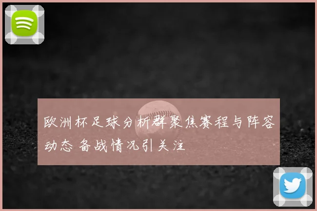 欧洲杯足球分析群聚焦赛程与阵容动态 备战情况引关注